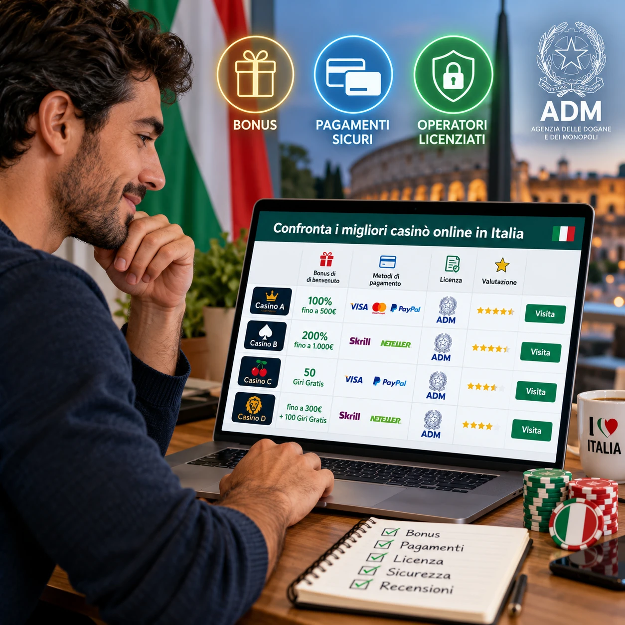 Casin Online In Italia Nel 2026 Come Scegliere Siti Sicuri Bonus Pagamenti E Giochi Responsabili